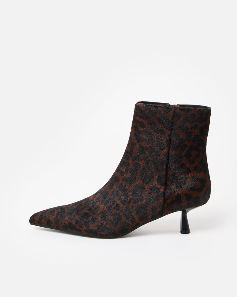 Bibi Lou Brown Leopard Print Heeled Boots