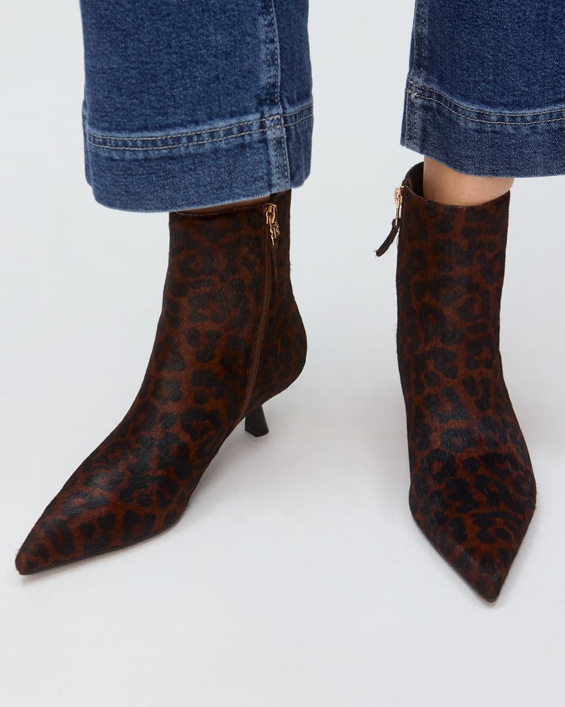 Bibi Lou Brown Leopard Print Heeled Boots