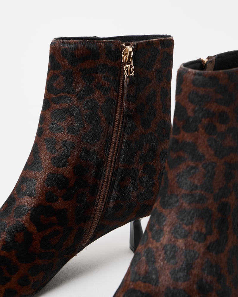 Bibi Lou Brown Leopard Print Heeled Boots