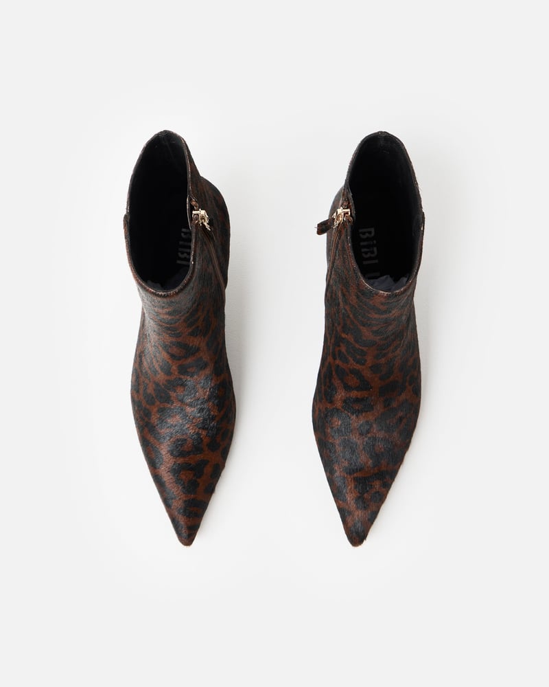 Bibi Lou Brown Leopard Print Heeled Boots