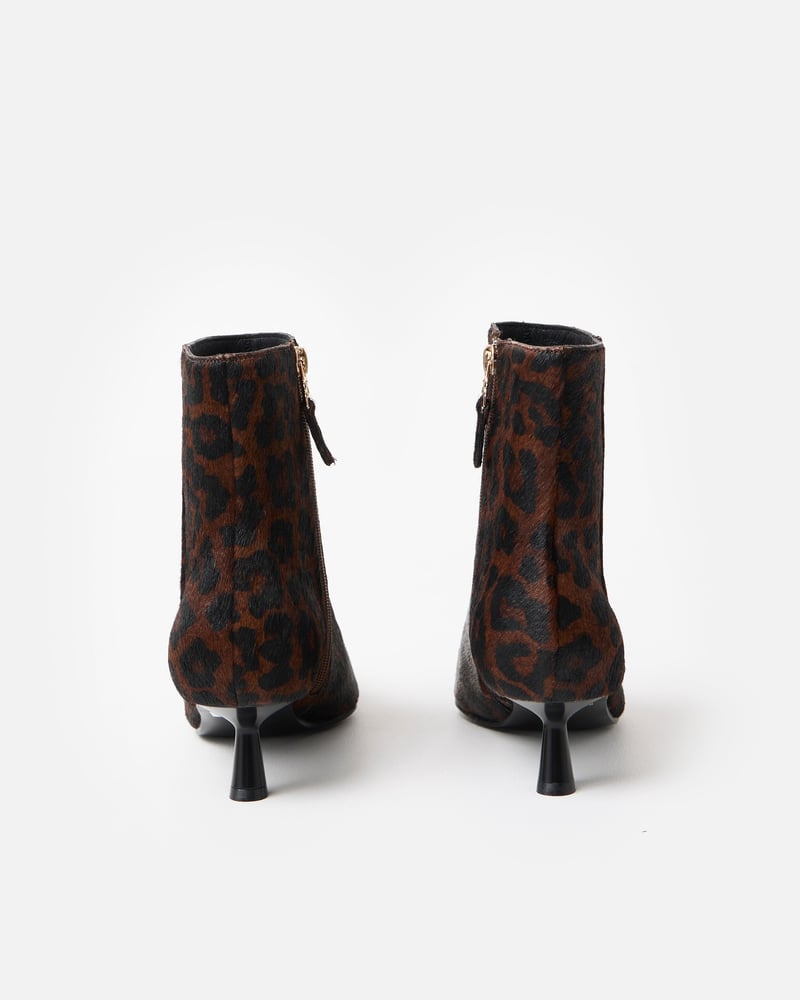 Bibi Lou Brown Leopard Print Heeled Boots