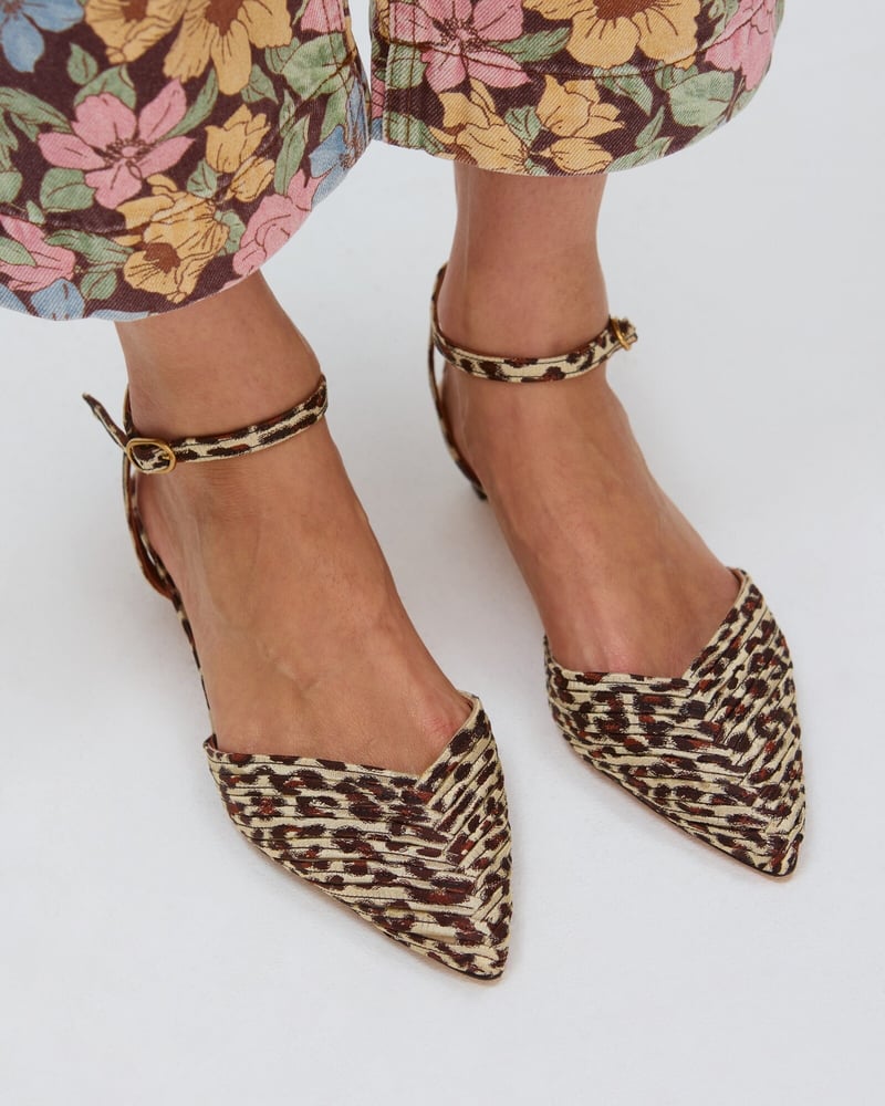 Anonymous Copenhagen Givia 40 Satin Leopard Print Heels
