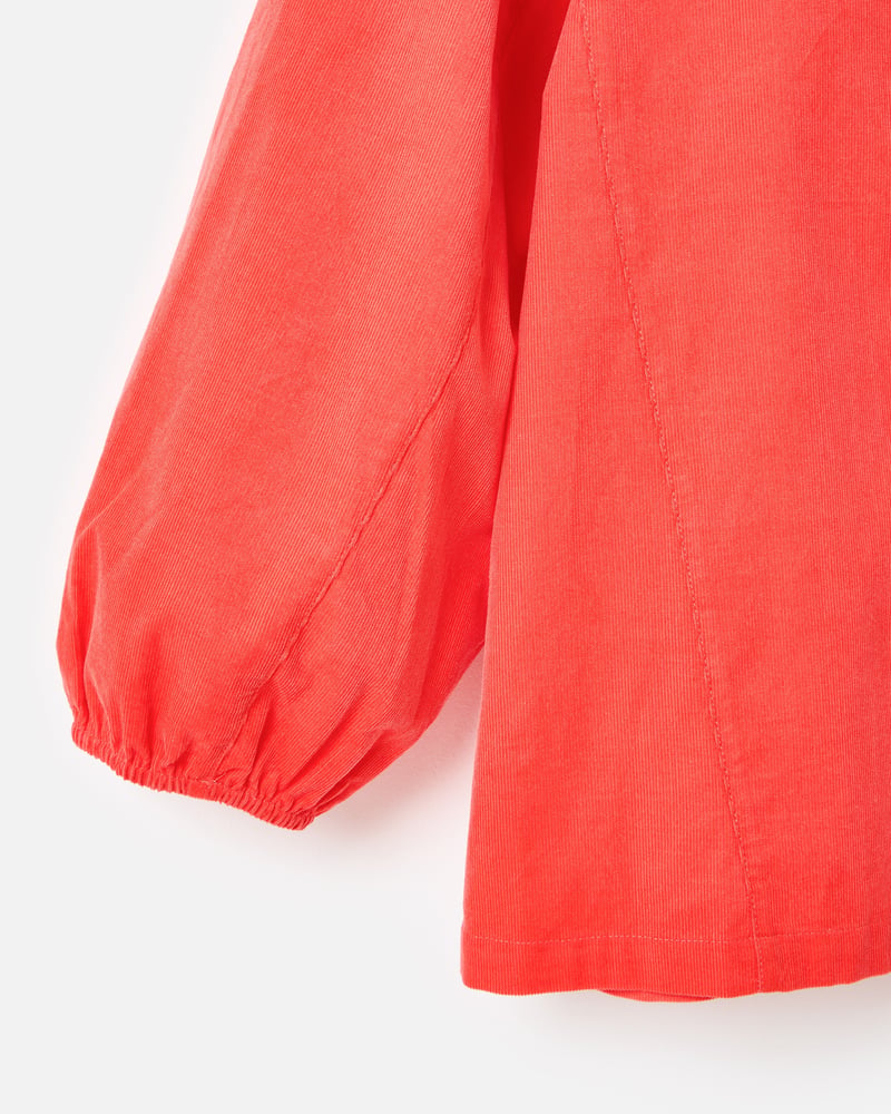 Pink Corduroy Frill Collar Shirt
