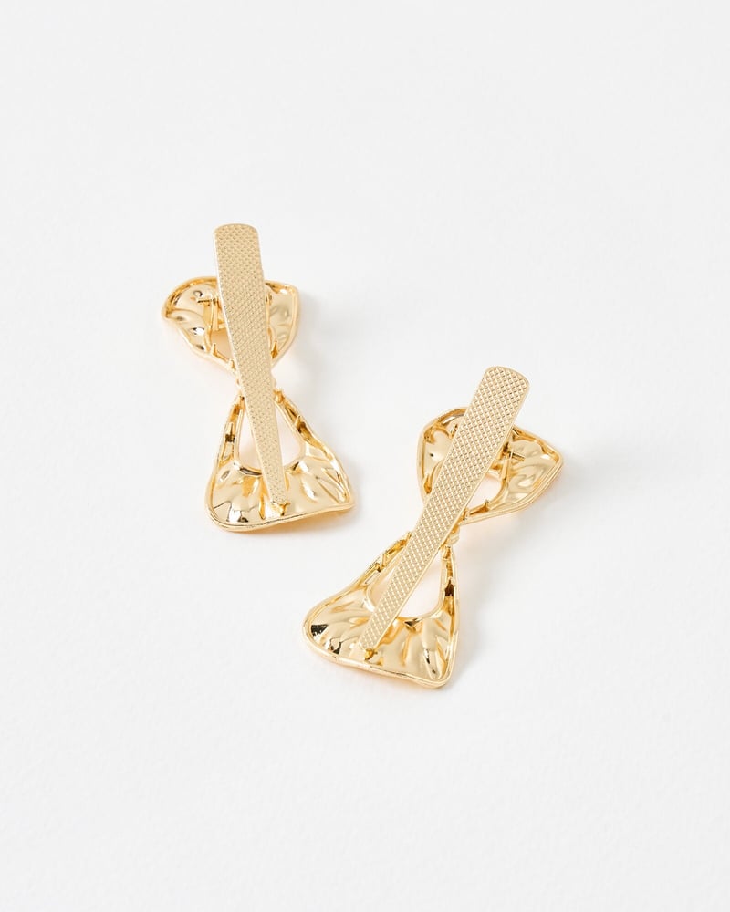 Carla Gold Tone Metal Bow Hair Clips Set of Two