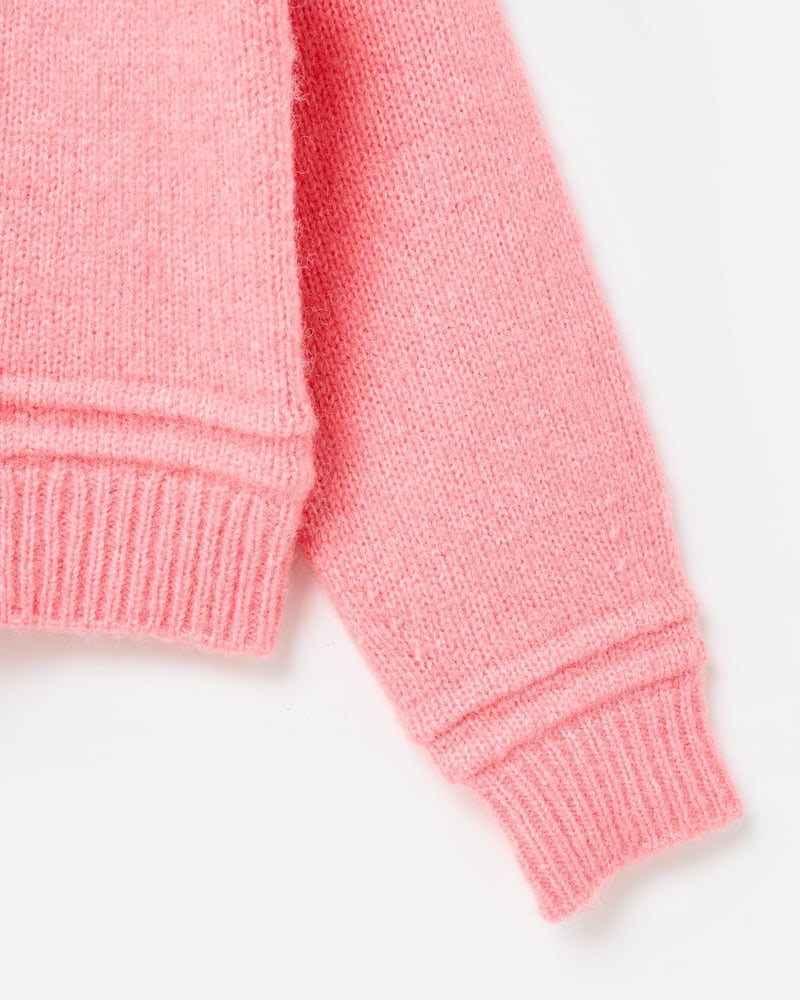Light Pink Crew Neck Knitted Jumper