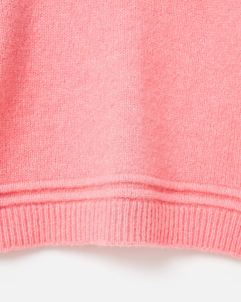 Light Pink Crew Neck Knitted Jumper