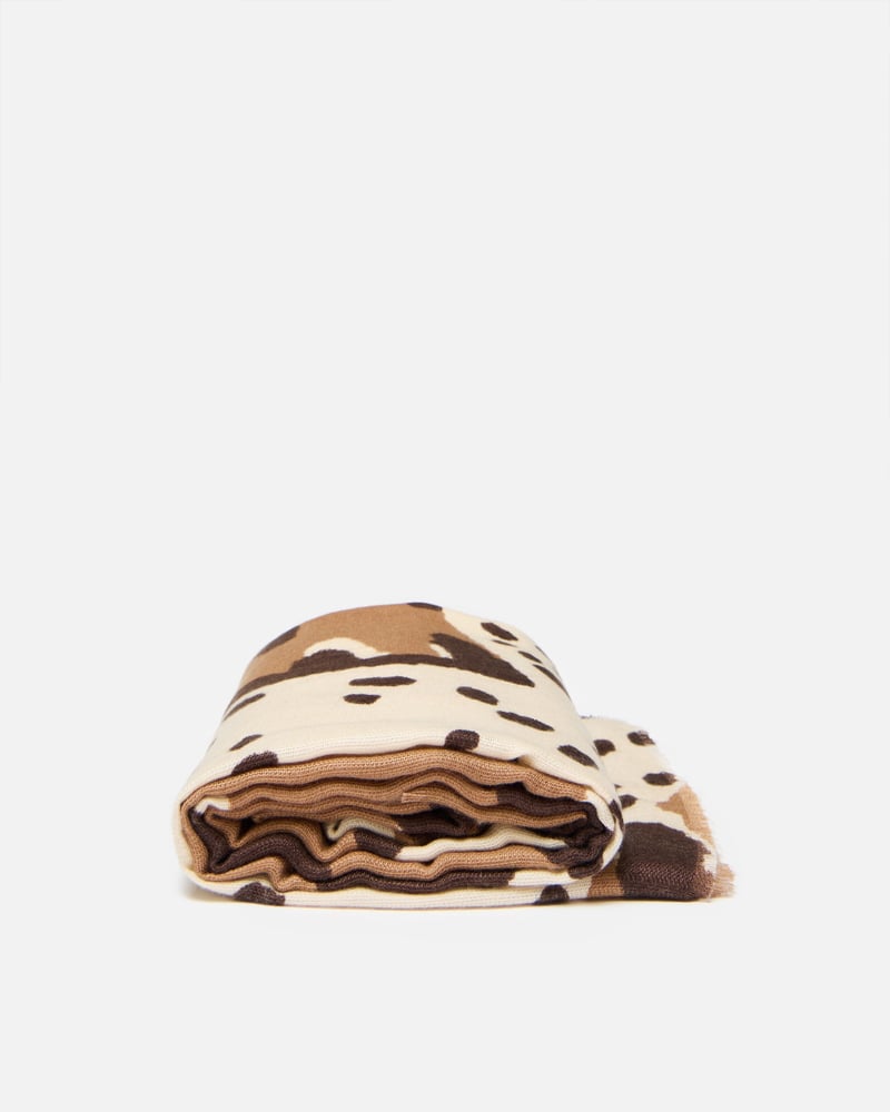 Brown Horse Print Knitted Scarf