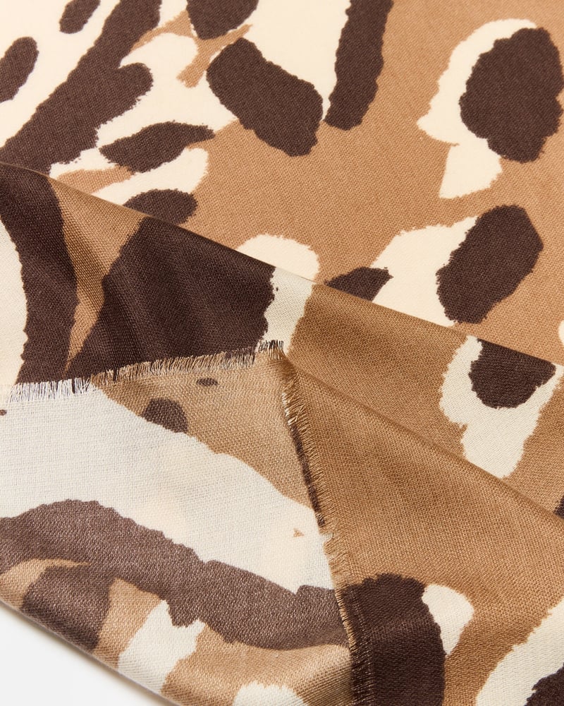 Brown Horse Print Knitted Scarf