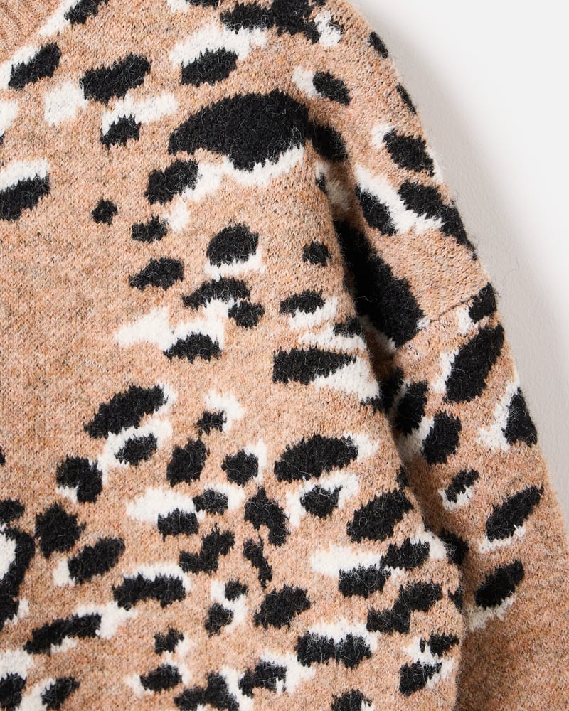 Brown Horse Crew Neck Knitted Jumper