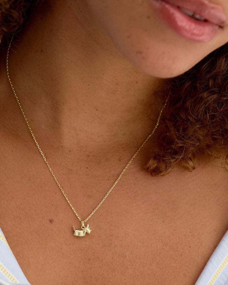 Hamish Scottie Dog Gold Plated Pendant Necklace