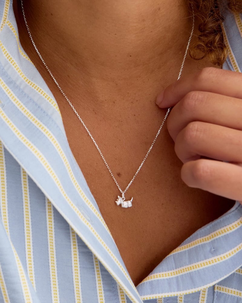 Hamish Scottie Dog Sterling Silver Pendant Necklace