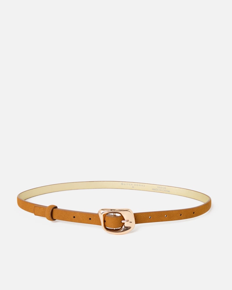 Toffee Brown Faux Suede Jeans Belt