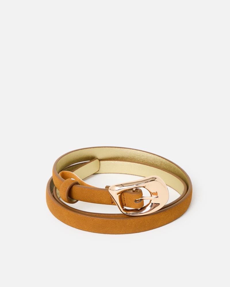 Toffee Brown Faux Suede Jeans Belt