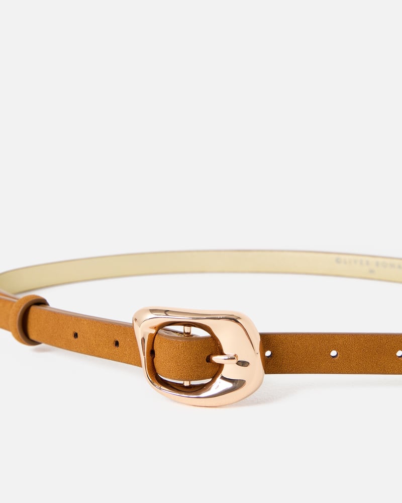 Toffee Brown Faux Suede Jeans Belt