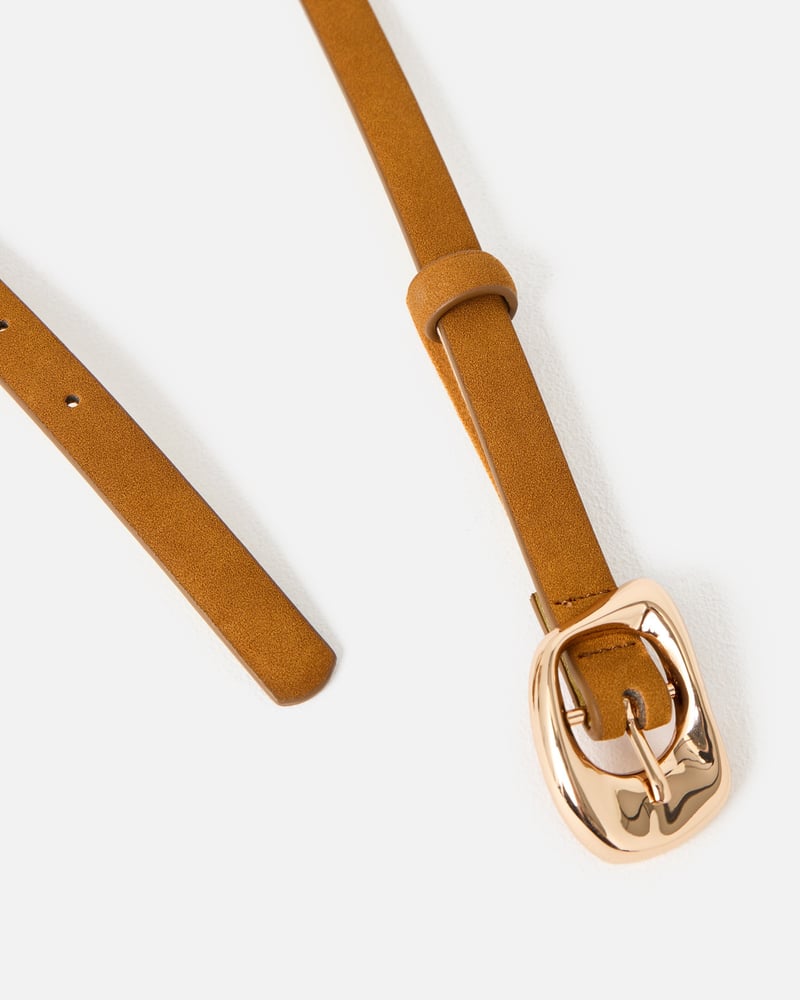 Toffee Brown Faux Suede Jeans Belt