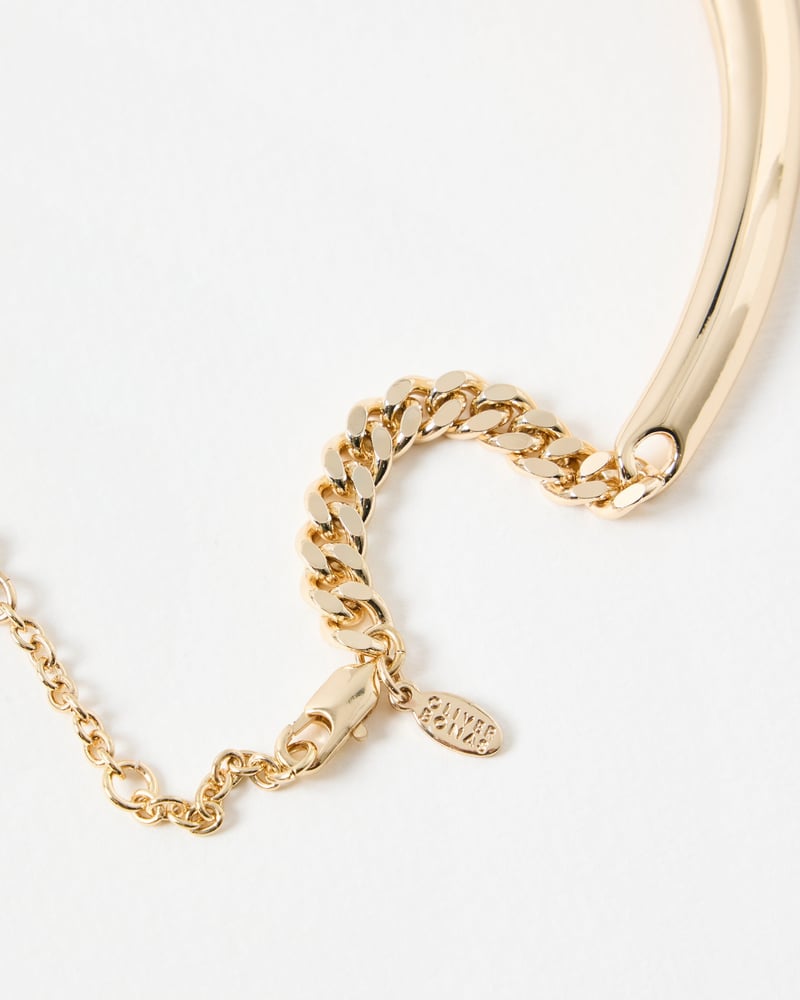 Aldena Black Enamel Chunky Torque Short Necklace