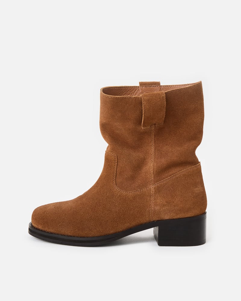 Toffee Brown Suede Pull On Boots