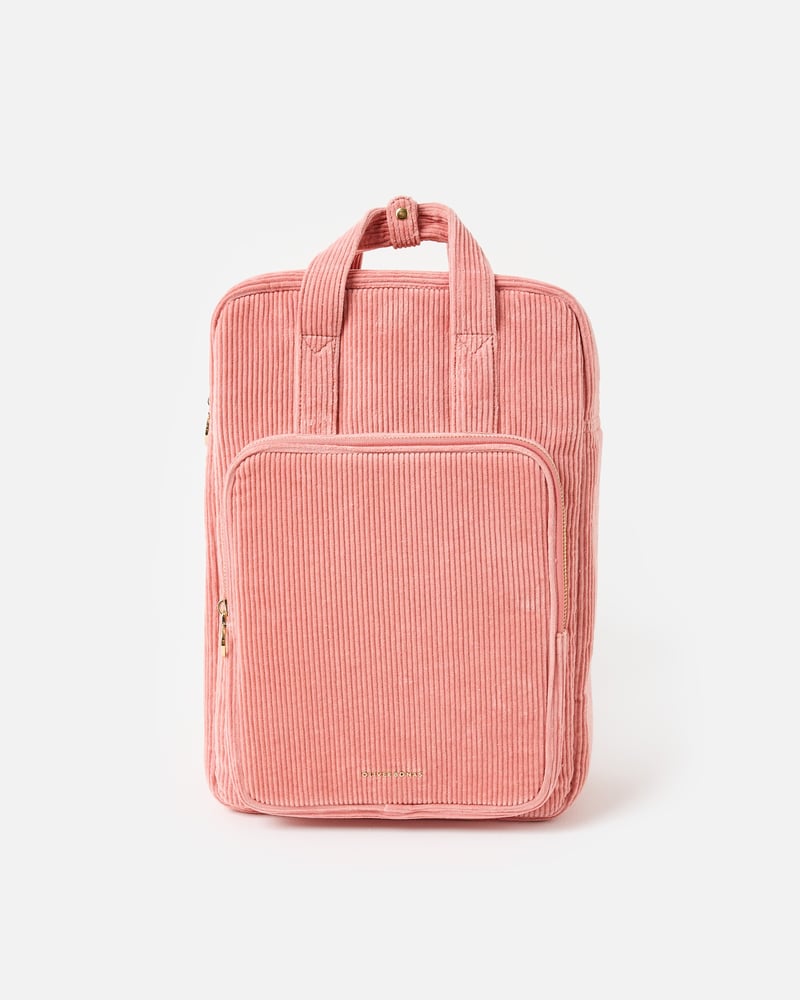 Mami Pink Corduroy Backpack