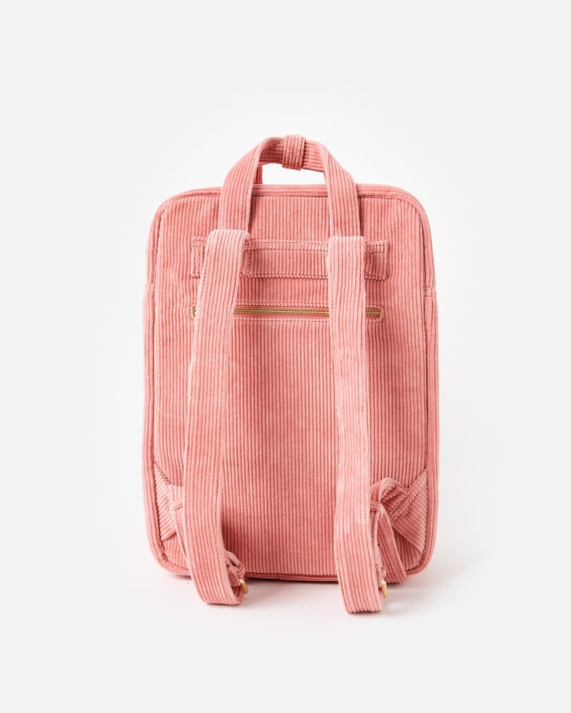 Mami Pink Corduroy Backpack