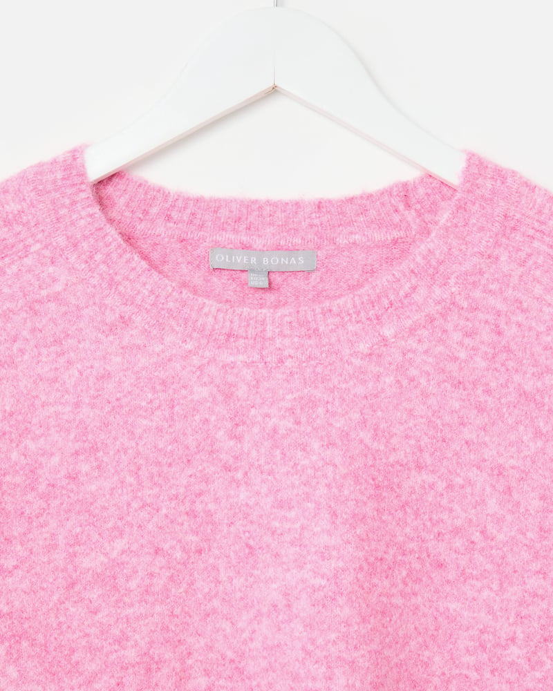 Light Pink Crew Neck Knitted Jumper