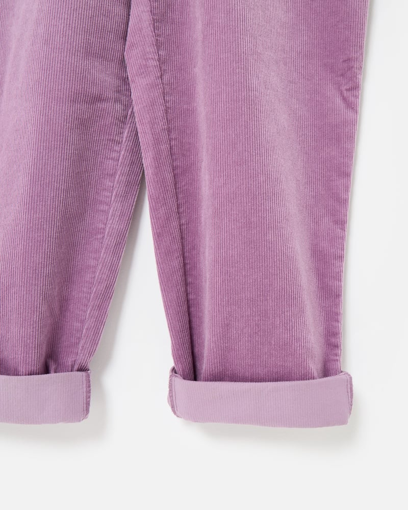Lilac Corduroy Button Up Tie Waist Jumpsuit