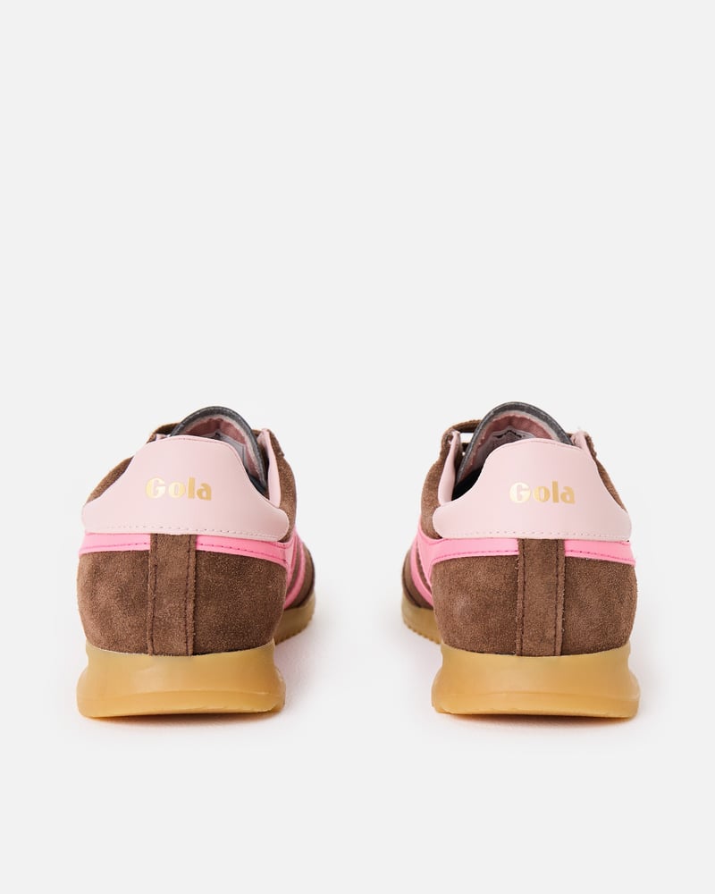 Gola Torpedo Dark Brown & Pink Trainers
