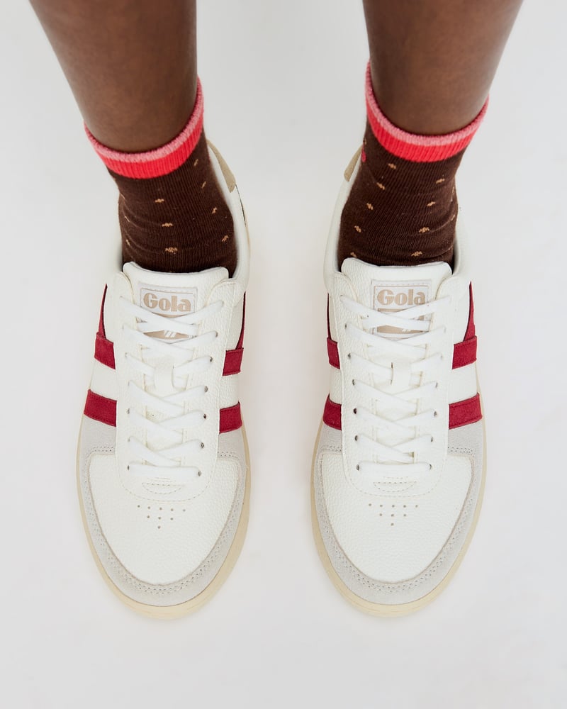 Gola Grandslam Trident White & Red Trainers