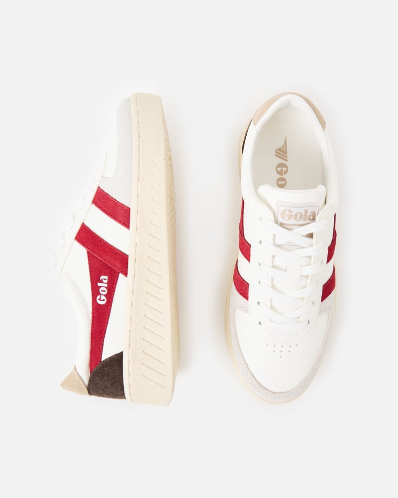 Gola Grandslam Trident White & Red Trainers