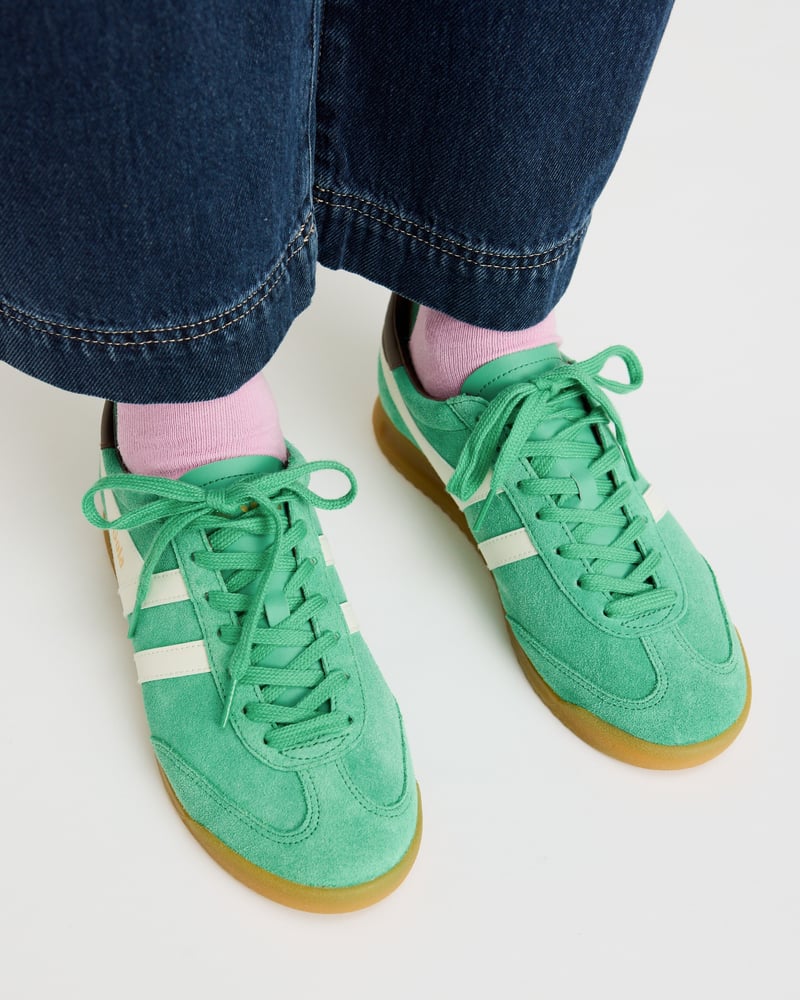 Gola Torpedo Jade Green & White Trainers