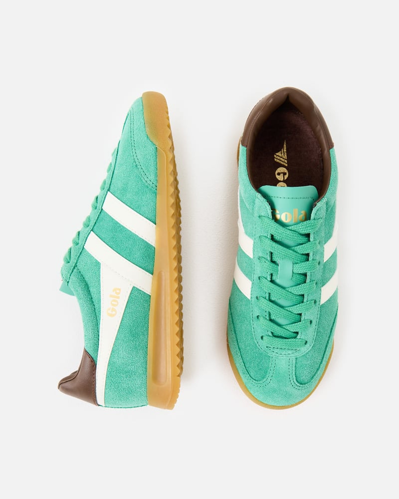 Gola Torpedo Jade Green & White Trainers