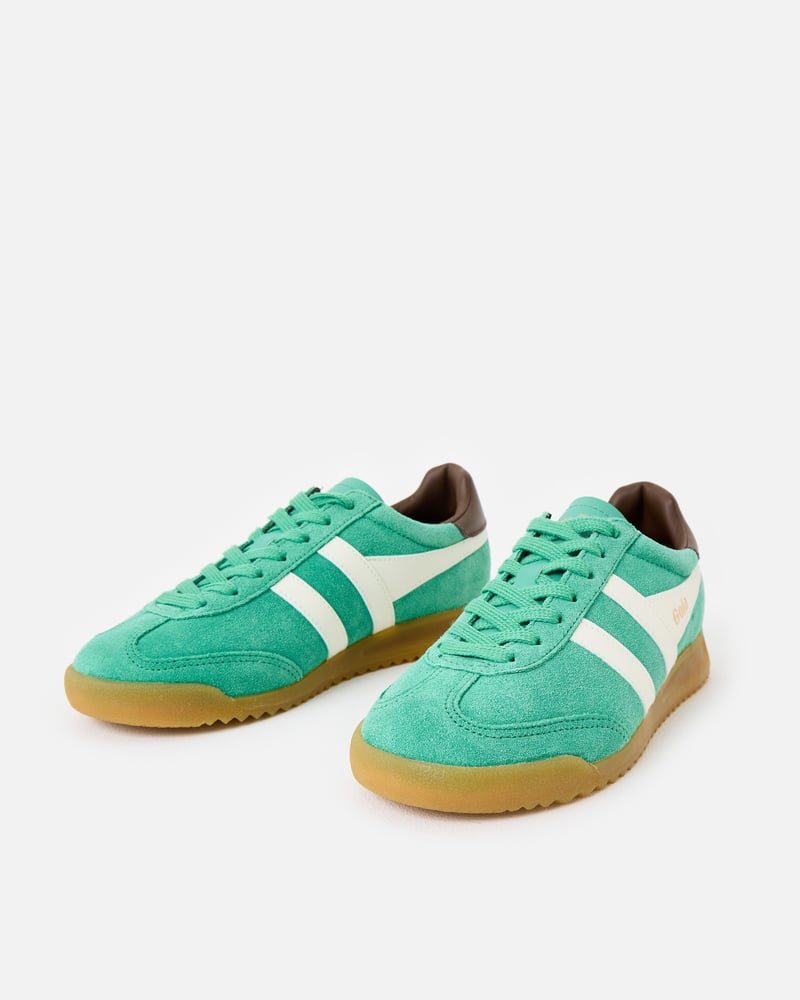 Gola Torpedo Jade Green & White Trainers