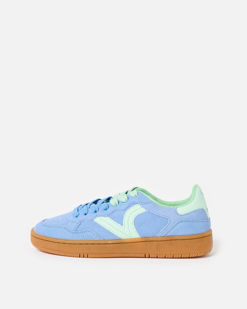 Victoria Smash Blue & Green Suede Trainers