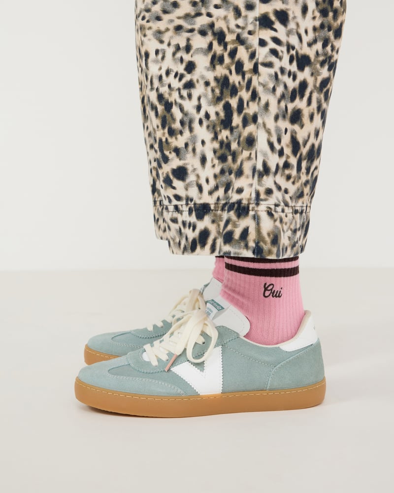 Victoria Berlin Sage Green Suede Trainers