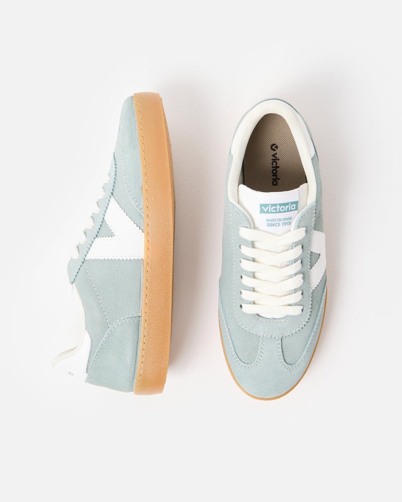 Victoria Berlin Sage Green Suede Trainers