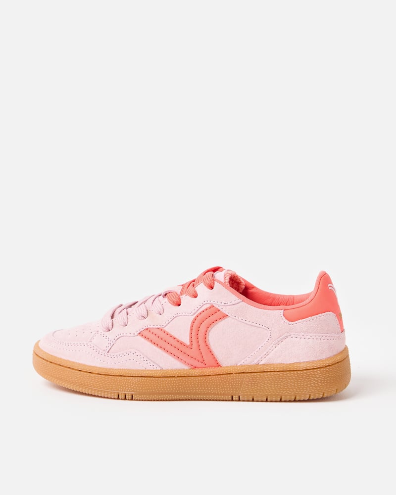 Victoria Smash Pink & Red Suede Trainers
