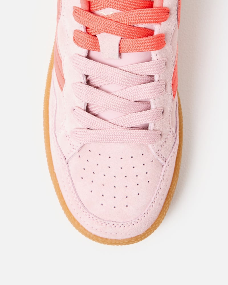 Victoria Smash Pink & Red Suede Trainers