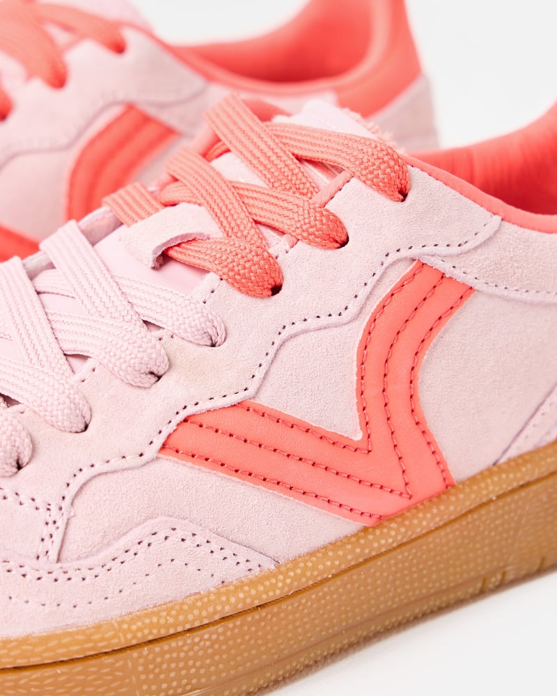 Victoria Smash Pink & Red Suede Trainers