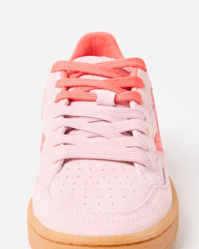 Victoria Smash Pink & Red Suede Trainers