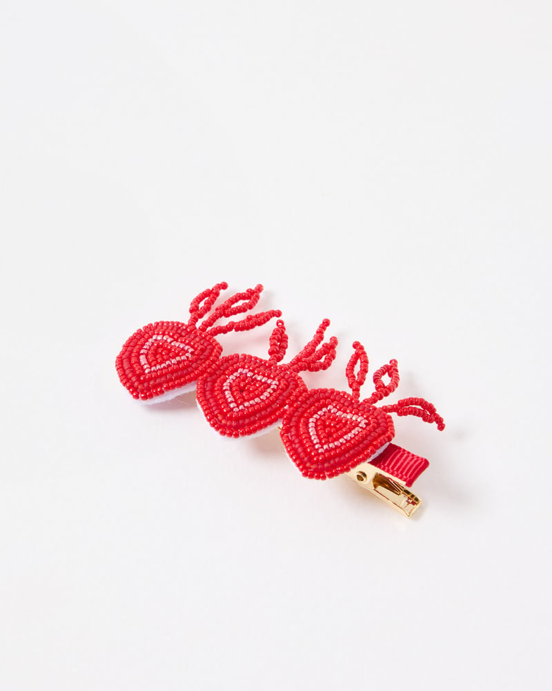 Rowan Radish Red Beaded Hair Clip