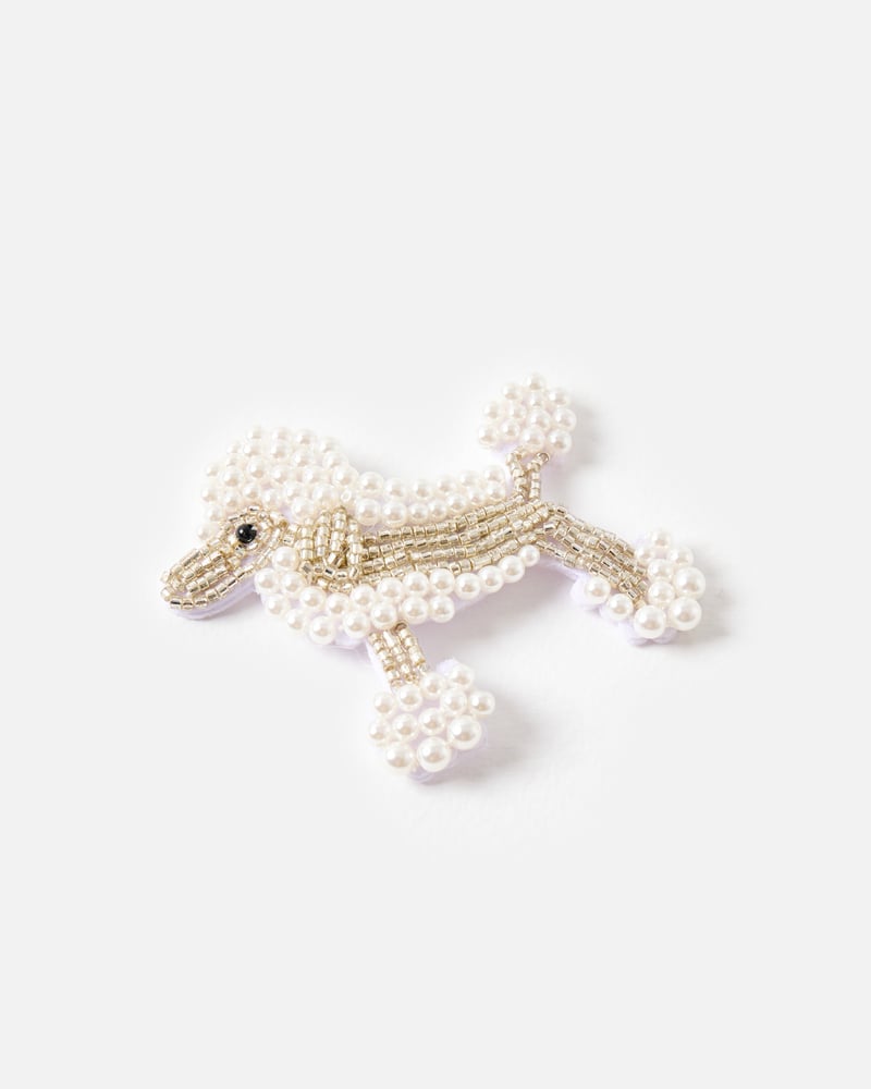 Georgette Bead & Faux Pearl Poodle Hair Clip