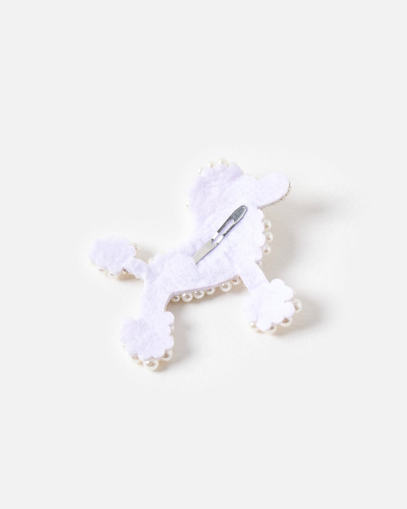 Georgette Bead & Faux Pearl Poodle Hair Clip