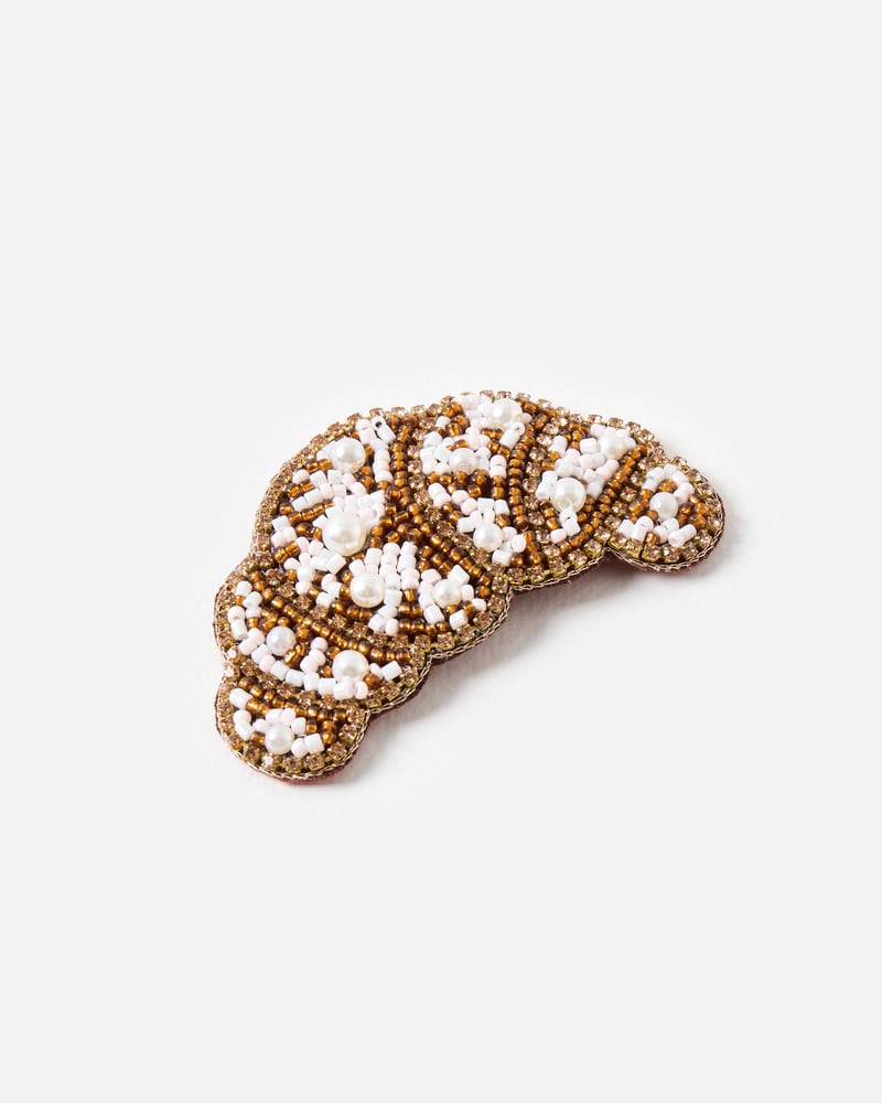 Blyth Croissant Bead & Faux Pearl Hair Clip