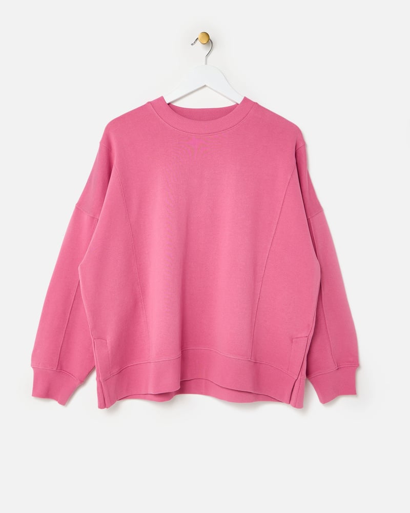 Pink Seam Detail Sweatshirt