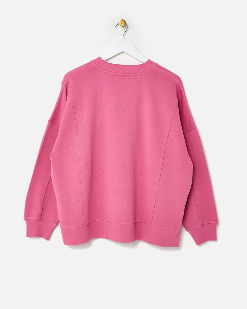 Pink Seam Detail Sweatshirt