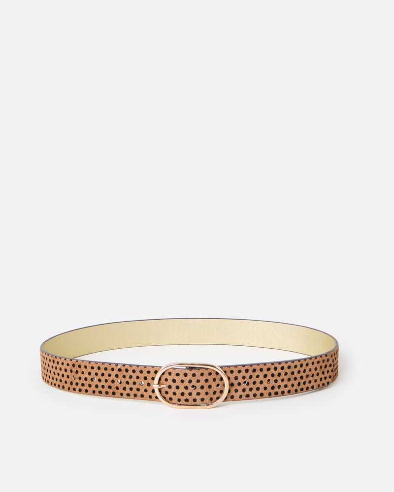 Mocha Brown & Black Polka Dot Jeans Belt