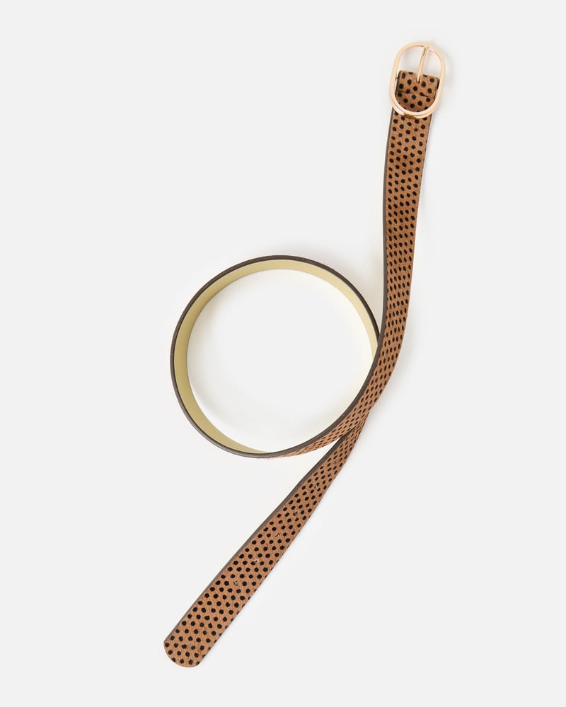 Mocha Brown & Black Polka Dot Jeans Belt