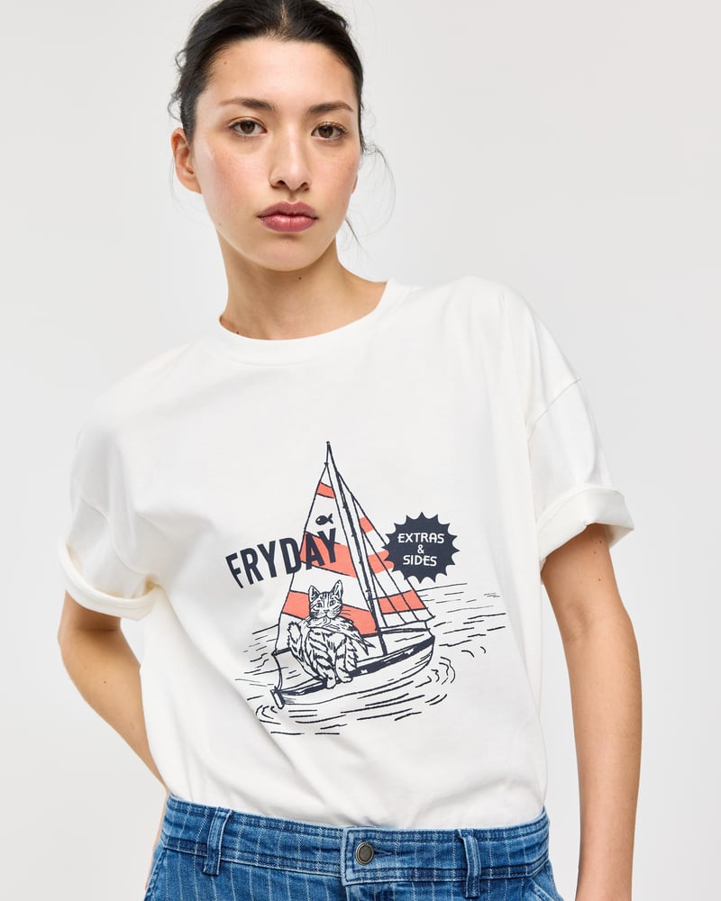 White Fryday Graphic T-Shirt