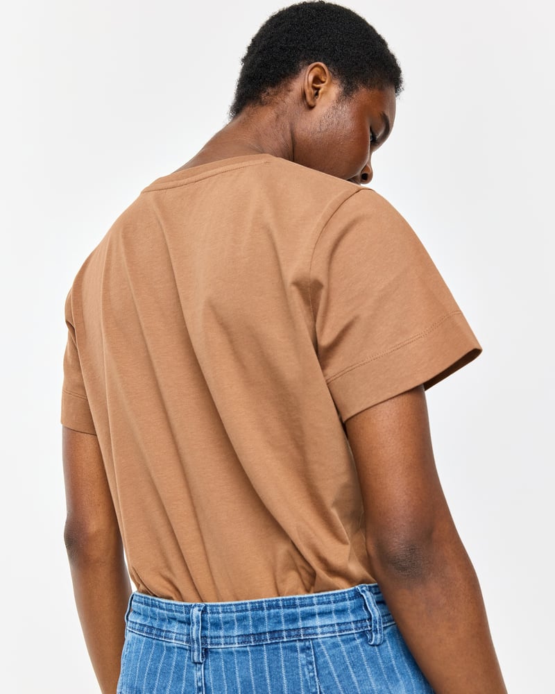 Mocha Brown The Catch Graphic T-Shirt