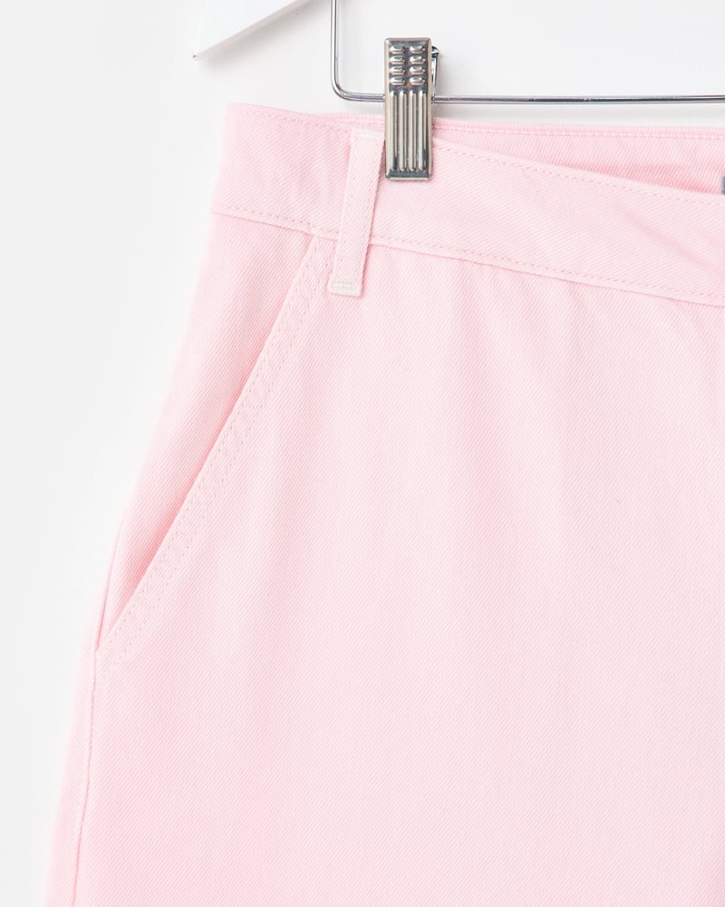 Light Pink Cropped Ultra Wide Leg Jeans