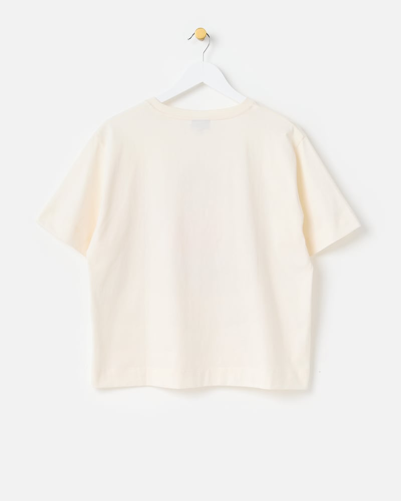 White Chill & Peel Orange Cotton Graphic T-Shirt